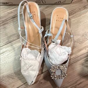 A New Day Women's Silver Embellished Heels